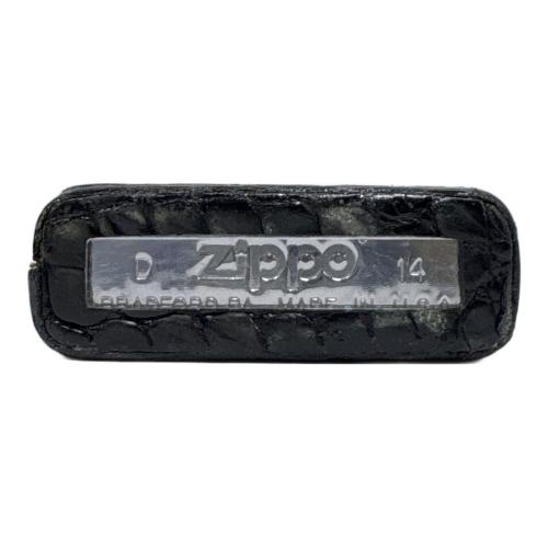 ZIPPO(ジッポ) 2014年製 ブラック 型押し
