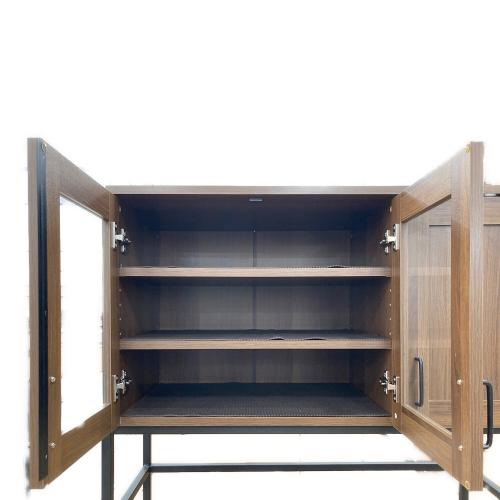 食器棚 ブラウン×ブラック