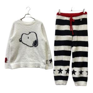 gelato pique (ジェラートピケ) ルームウェア上下セット ホワイト×ブラック PWNT165125/PWNP165126 SIZE F