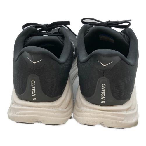 HOKA (ホカ) ランニングシューズ 1177538 BWHT CLIFTON 11 WIDE メンズ SIZE 30cm ブラック×ホワイト