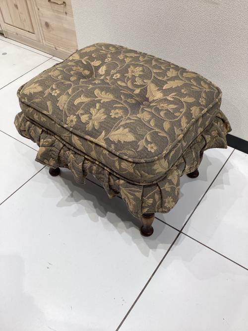 飛騨産業 (ヒダサンギョウ) 2人掛けソファー 花柄×カーキ オットマン付 2人掛け+オットマン 穂高