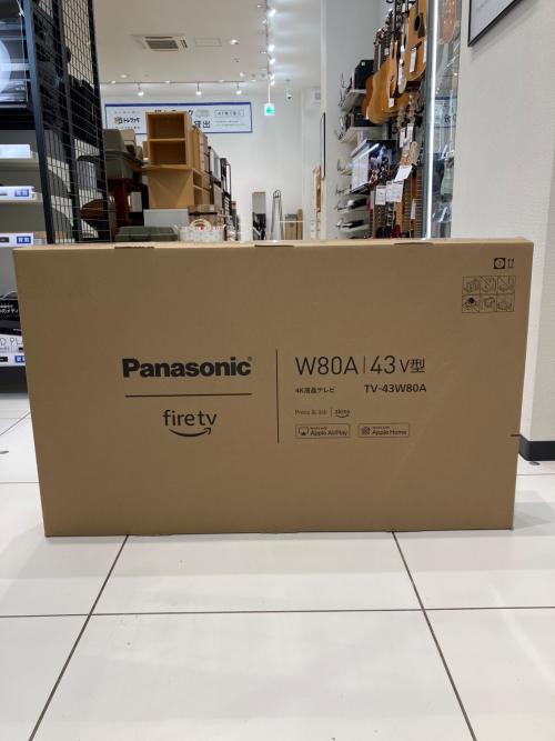 Panasonic (パナソニック) 4K液晶テレビ TV-43W80A 2024年製 43インチ 4K対応液晶パネル 地デジチューナー×2 VODサービス対応 - 未使用品