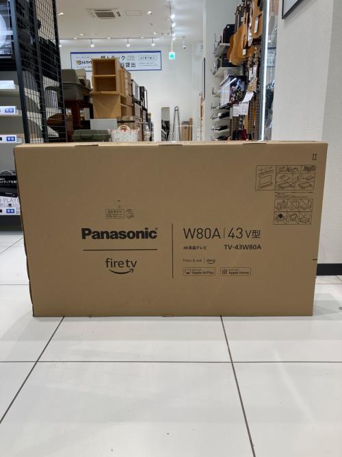 Panasonic (パナソニック) 4K液晶テレビ TV-43W80A 2024年製 43インチ 4K対応液晶パネル 地デジチューナー×2 VODサービス対応 - 未使用品