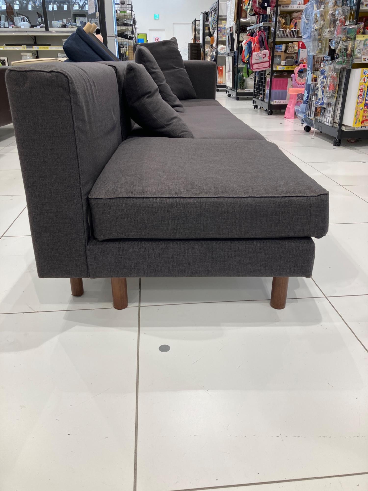 朝日木材加工 (アサヒモクザイカコウ) ファブリックソファー グレー