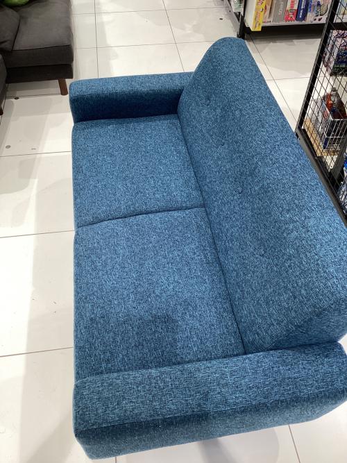 ベガコーポレーション 2人掛けソファー ブルー×ナチュラル ニューオノマⅡ