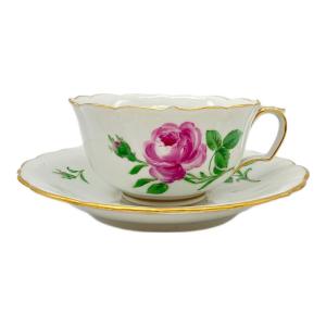 Meissen (マイセン) ティーカップ&ソーサー ピンクのバラ