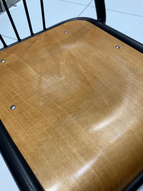 Knot antiques (ノットアンティークス) アイアンチェア MS-518A-STW 輸入元：関家具 ブラウン×ブラック