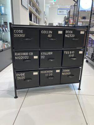 ienowa (イエノワ) スチールチェスト ブラック 3段 2012-00269