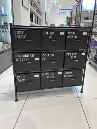 ienowa (イエノワ) スチールチェスト ブラック 3段 2012-00269