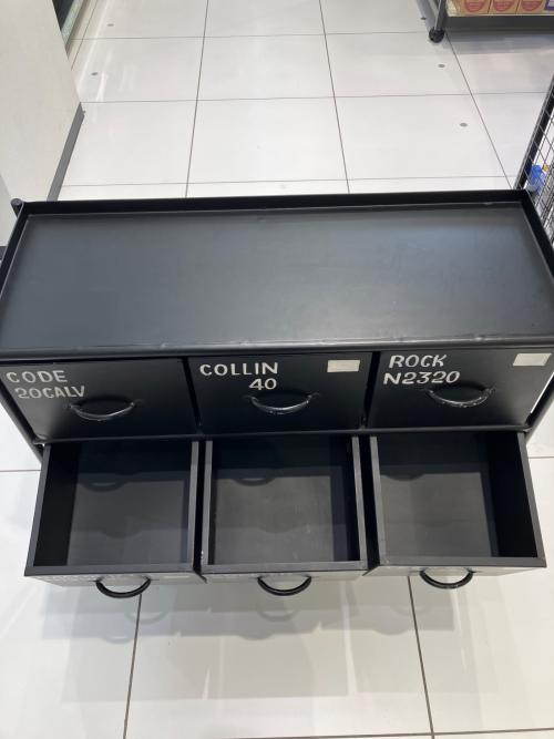 ienowa (イエノワ) スチールチェスト ブラック 3段 2012-00269