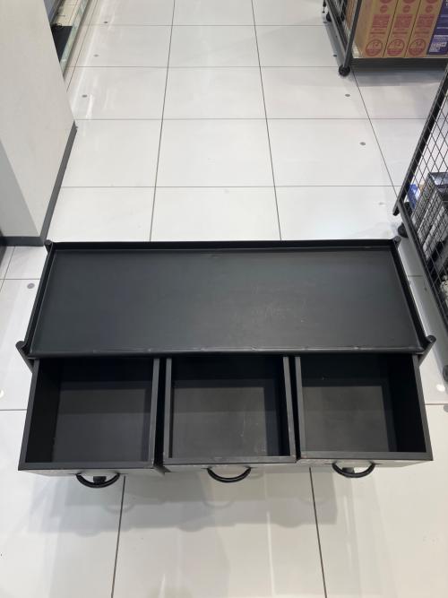 ienowa (イエノワ) スチールチェスト ブラック 3段 2012-00269