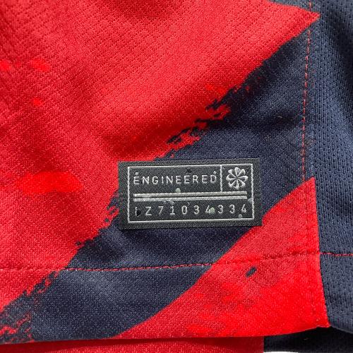 NIKE (ナイキ) サッカーユニフォーム メンズ SIZE XL レッド×ネイビー 2025シーズンユニフォーム #40鈴木優磨 鹿島アントラーズ