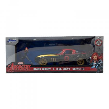 JADA (ジェイダ) ダイキャストカー BLACK WIDOW&1966CHEVY CORVETTE 