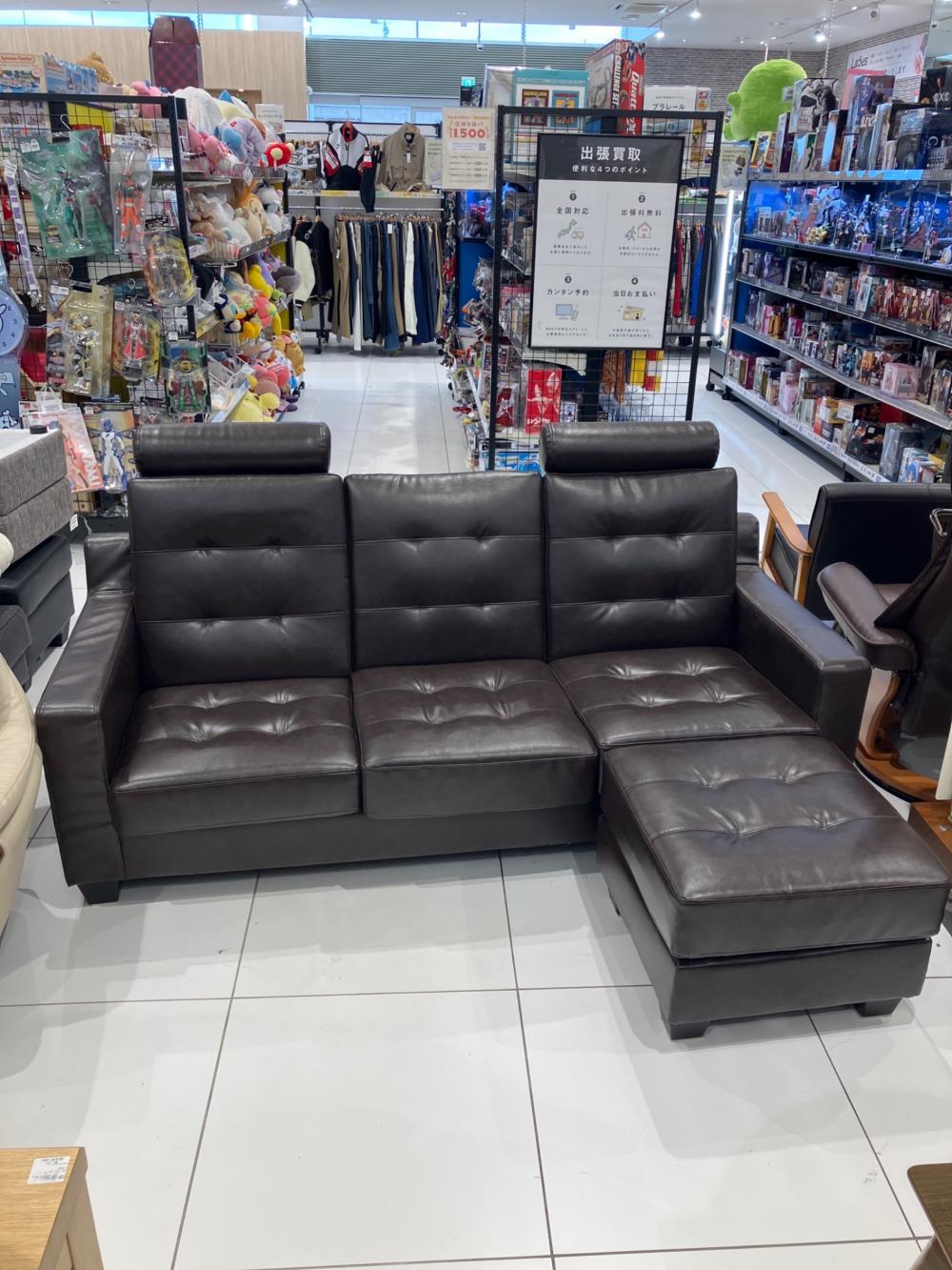 3人掛けソファー ダークブラウン 合皮 3人掛け]カウチソファ｜クッション付き 合皮 通販【ニッセン】