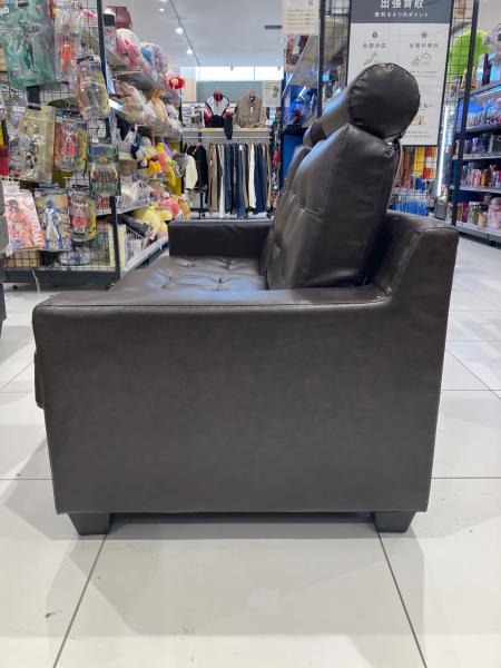 SALE 良品ニトリ3人掛け 2シーター ストラス USED品 ニトリ 3人掛けソファー ダークブラウン 249 オットマン付 合皮