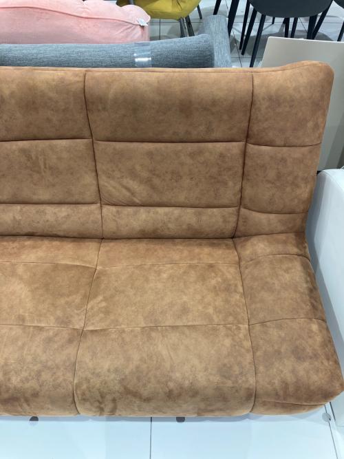 リビンズ 2人掛けソファー ブラウン ファブリックレザー チャオ