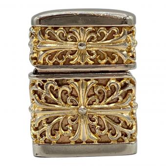 ZIPPO ゴールド/メタルジャケット/ダブルクロス 2011年製