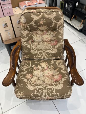 karimoku (カリモク) 肘掛椅子 ブラウン×オリーブ 1人掛け コロニアル リクライナー