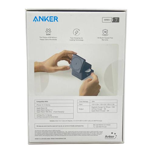 Anker (アンカー) ワイヤレス充電器 Y1811 3-in-1 Cube with MagSafe