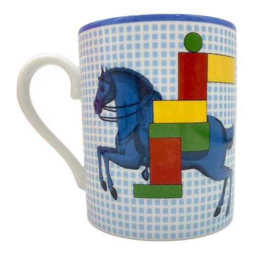 HERMES (エルメス) マグカップ ブルー カヴァリエ・アン・フォルム