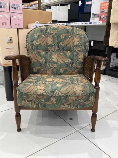 karimoku (カリモク) コロニアルアームチェア ブラウン×グリーン 1人掛け