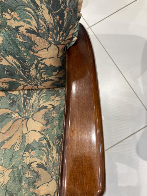 karimoku (カリモク) コロニアルアームチェア ブラウン×グリーン 1人掛け