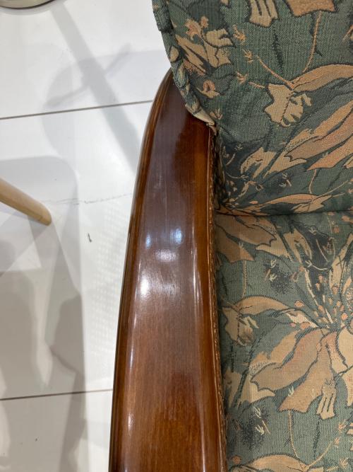 karimoku (カリモク) コロニアルアームチェア ブラウン×グリーン 1人掛け