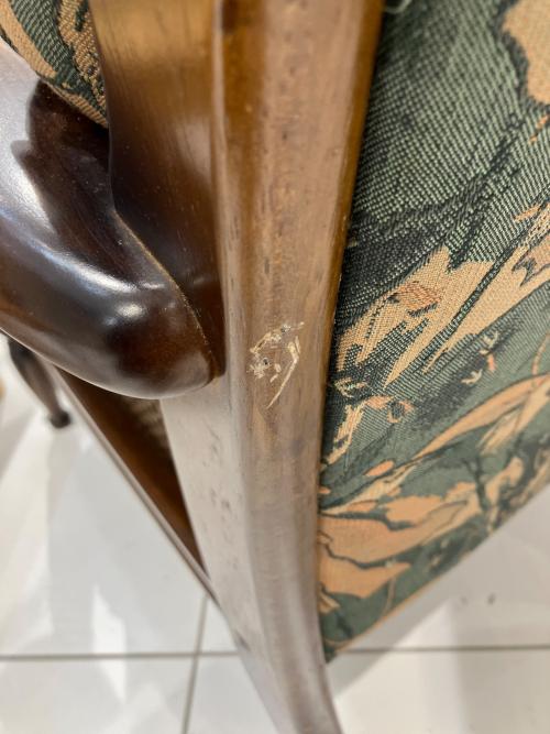 karimoku (カリモク) コロニアルアームチェア ブラウン×グリーン 1人掛け