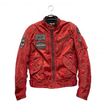 YELLOW CORN (イエローコーン) ライダースジャケット メンズ SIZE L レッド YB-9301