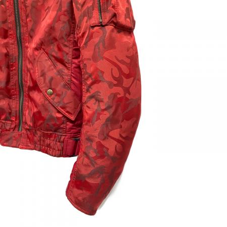 かず　YELLOW CORN ジャケット M レッド 中古・古着通販】YELLOW CORN (イエローコーン) レザーライダース