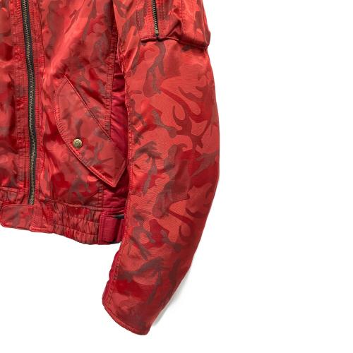 当時物イエローコーン ナイロン シングルライダース ジャケット 赤 LL YELLOW CORN (イエローコーン) ライダースジャケット メンズ SIZE L