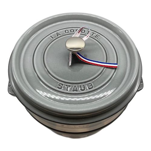 Staub (ストウブ) ピコ ココットラウンド 1133818 26cm グレー LA COCOTTE