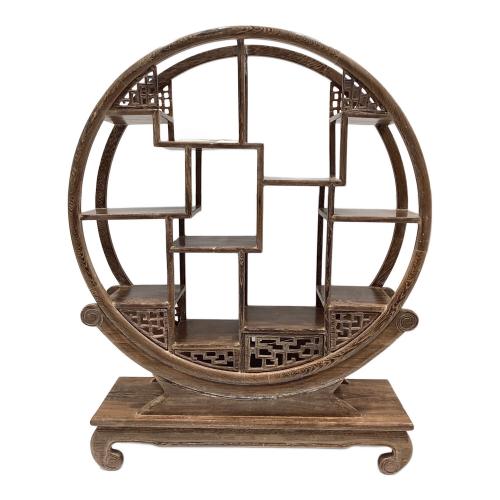 アジアンインテリアラック 中華風茶器棚 高さ約60cm