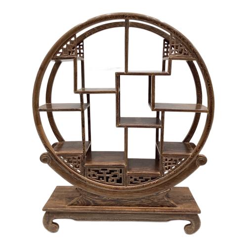 アジアンインテリアラック 中華風茶器棚 高さ約60cm