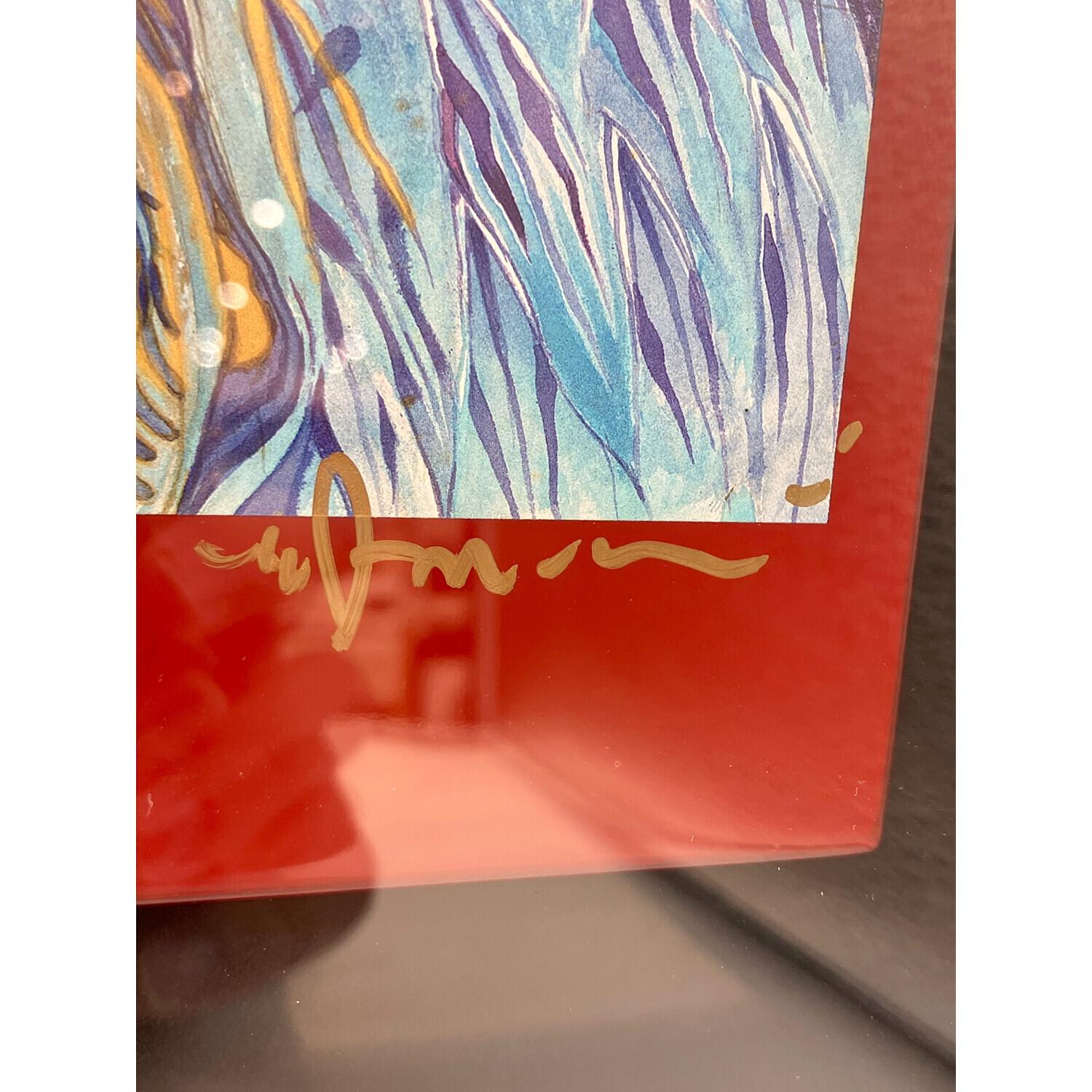 天野 喜孝 漆 朱 セミオーダー 飛天 V 作品番号：117 小傷・漆スレ有