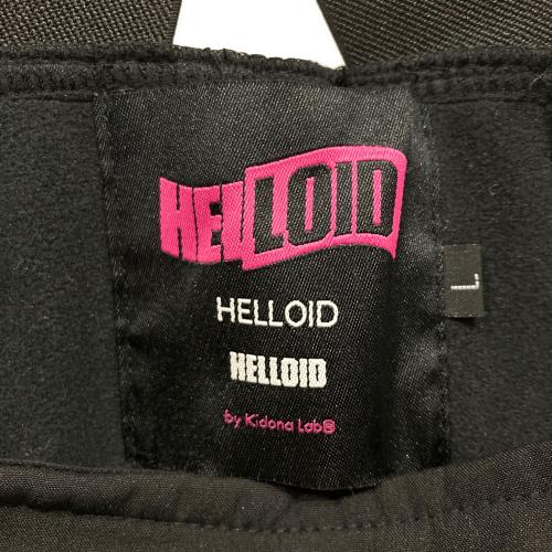 HELLOID スノーボードウェア(パンツ) ソフトシェルビブパンツ メンズ SIZE L グリーン×ブラック
