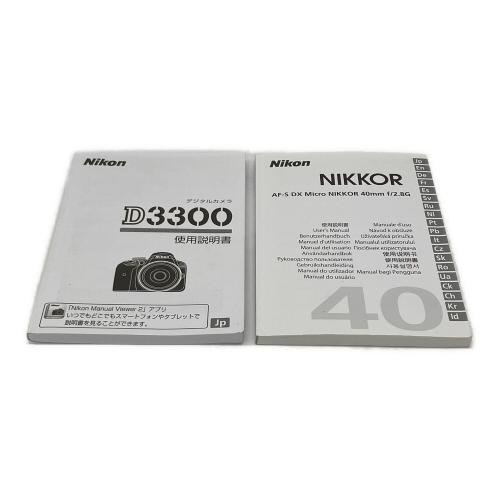 Nikon (ニコン) デジタル一眼レフカメラ D3300 18-55 VR Ⅱ Kit ※バッテリーチャージャー欠品のため動作未確認