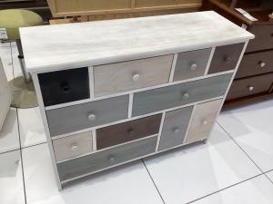 チェスト 収納11 ホワイト×マルチカラー