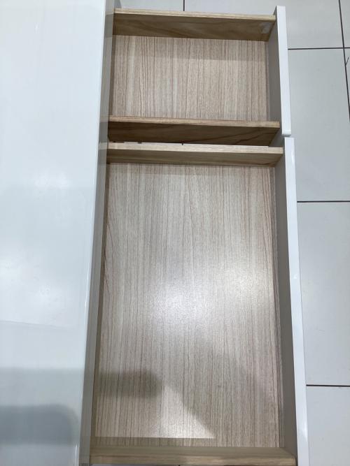 キッチンキャビネット キャスター付 ホワイト