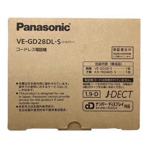 Panasonic (パナソニック) コードレス電話機 VE-GD28DL-S