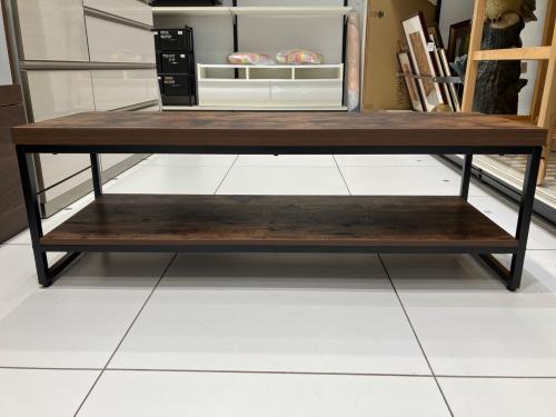 ニトリ ローボード ブラウン×ブラック ステイン 120N