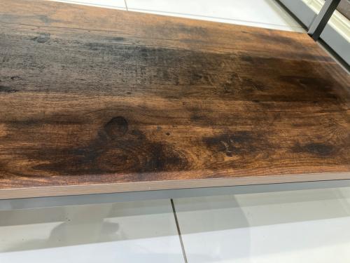 ニトリ ローボード ブラウン×ブラック ステイン 120N