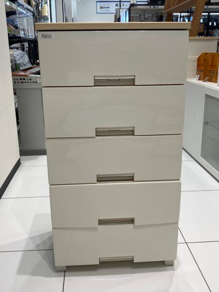 FITS (フィッツ) ウッドトップチェスト 5段 271 ナチュラル×ホワイト