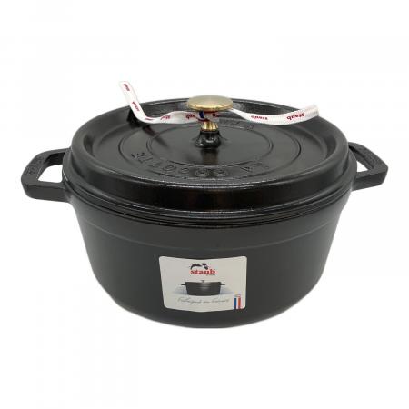 ストウブ ココット 12cm 両手鍋 ブラック Staub Staub (ストウブ) 両手鍋 1102425 SIZE 24cm ブラック ココット