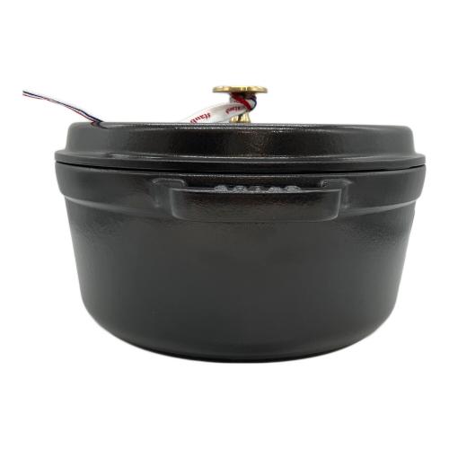 Staub (ストウブ) 両手鍋 1102425 SIZE 24cm ブラック ココット・ラウンド