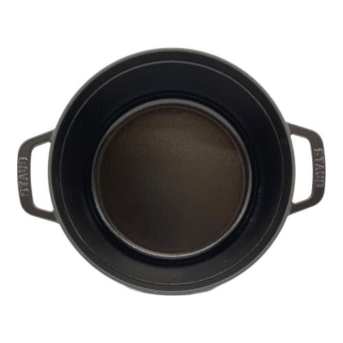 Staub (ストウブ) 両手鍋 1102425 SIZE 24cm ブラック ココット・ラウンド