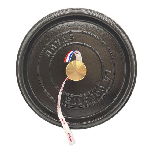 Staub (ストウブ) 両手鍋 1102425 SIZE 24cm ブラック ココット・ラウンド