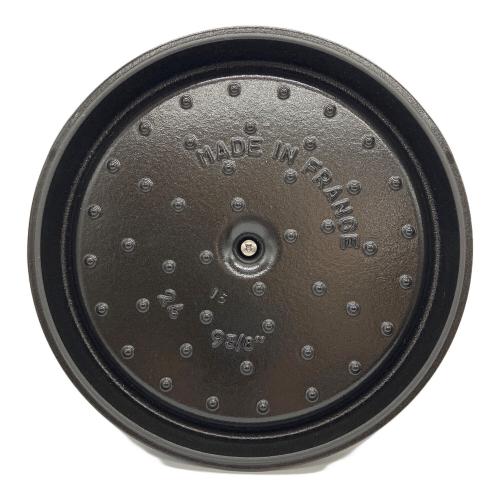 Staub (ストウブ) 両手鍋 1102425 SIZE 24cm ブラック ココット・ラウンド