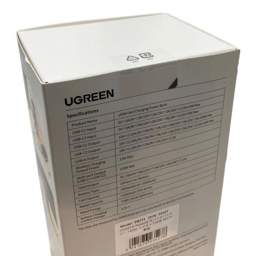 UGREEN (ユーグリーン) マグネット付モバイルバッテリー 4-in-1 20000mAh 145W ② PSEマーク(モバイルバッテリー)有