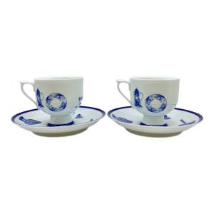 深川製磁 (フカガワセイジ) カップ&ソーサー ブルーチャイナ